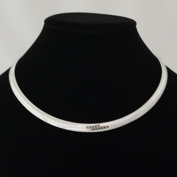venmad2007 Jewelry - Omega Necklace Collar Stainless Steel Silver 8mm